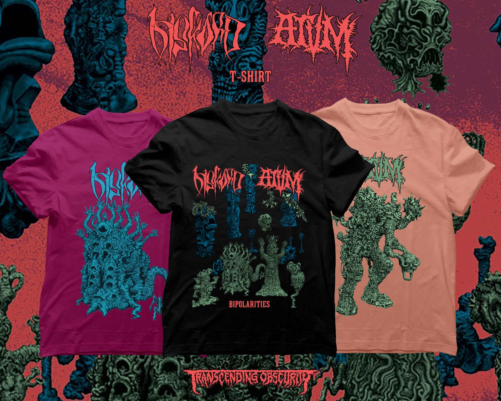 Diskord / Atvm Split Release Artwork T-shirt - TRANSCENDING