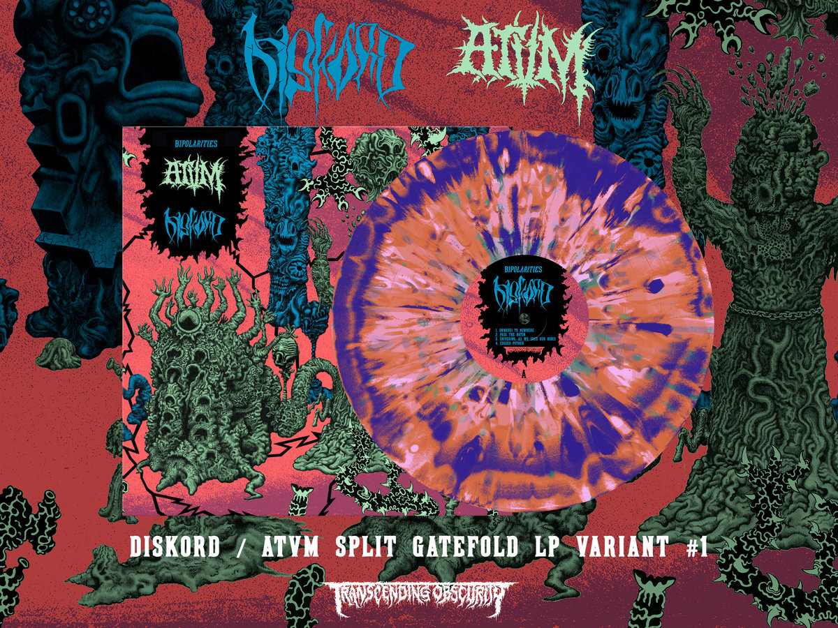 Diskord / Atvm Split Release Gatefold LP with Metallic Effect and
