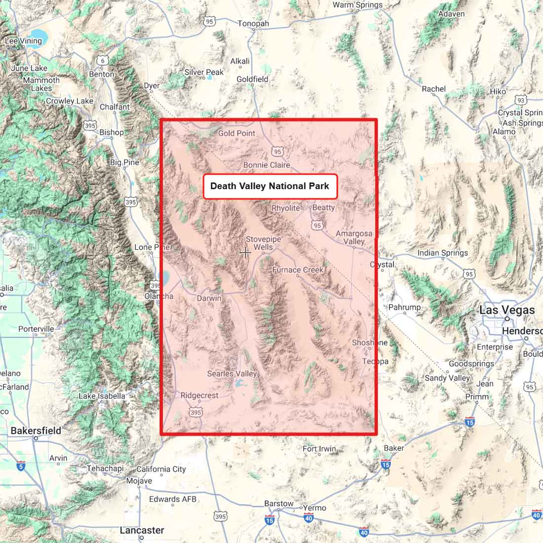 Death Valley National Park Tom Harrison Maps DV Locator 2024 
