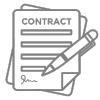 You sign the contract