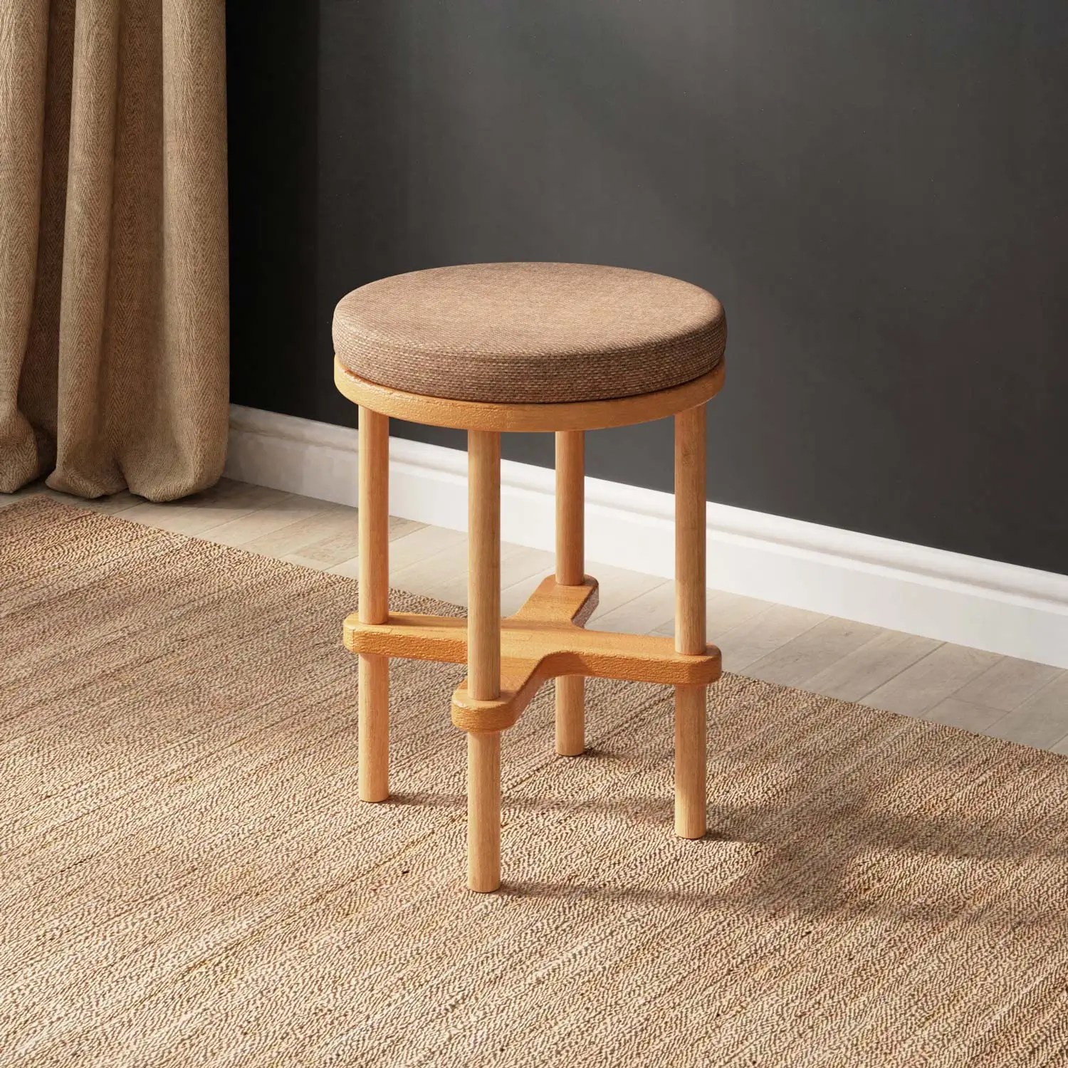 Wooden Stool Solid And Sturdy Design Tomruque Wood Studios