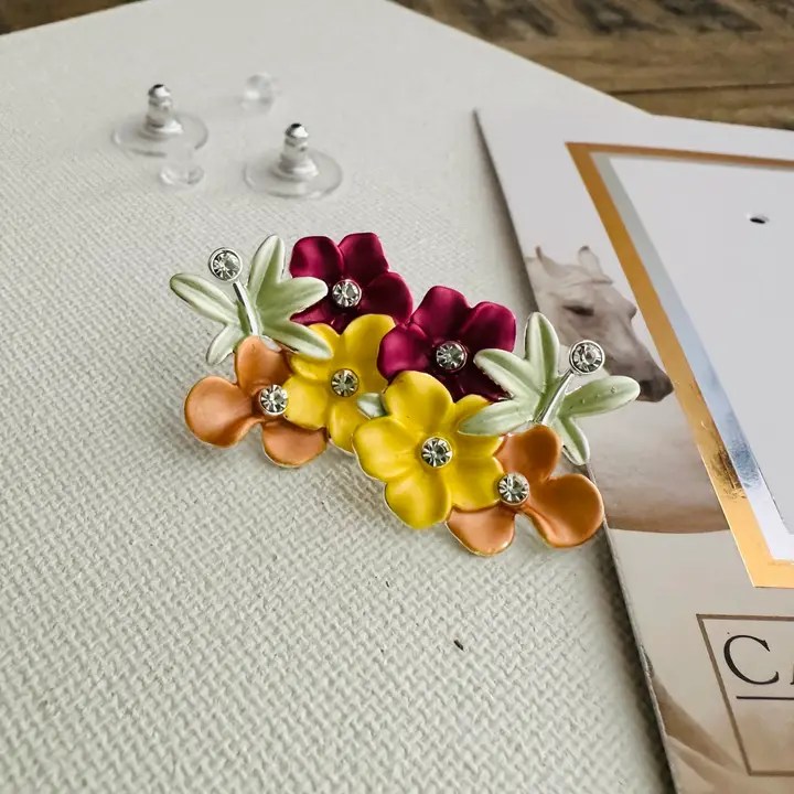 Boho Flower Earring Post 