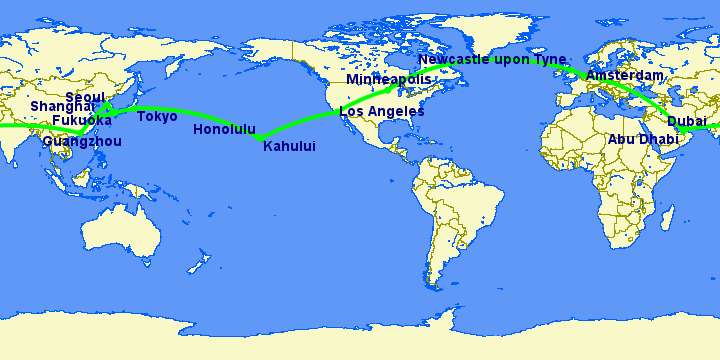 Around the World in 53 Days