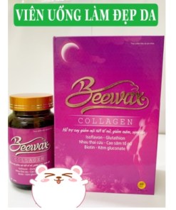 (Hiệu quả, giá tốt) BEEWAX COLLAGEN - Viên uống làm trắng da bổ sung collagen, cao sâm tố nữ ,nhau thai cừu -Hộp 60v