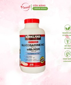 Sẵn Viên uống xương khớp Glucosamine HCL With MSM Kirkland Signature hộp 375 viên maxwell-TKUShop