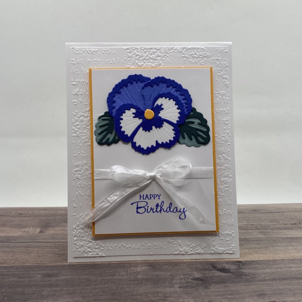 Using only dies for flower.