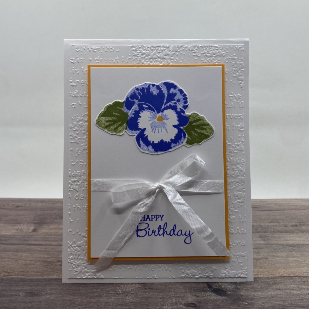 Stamped only (using masking technique).