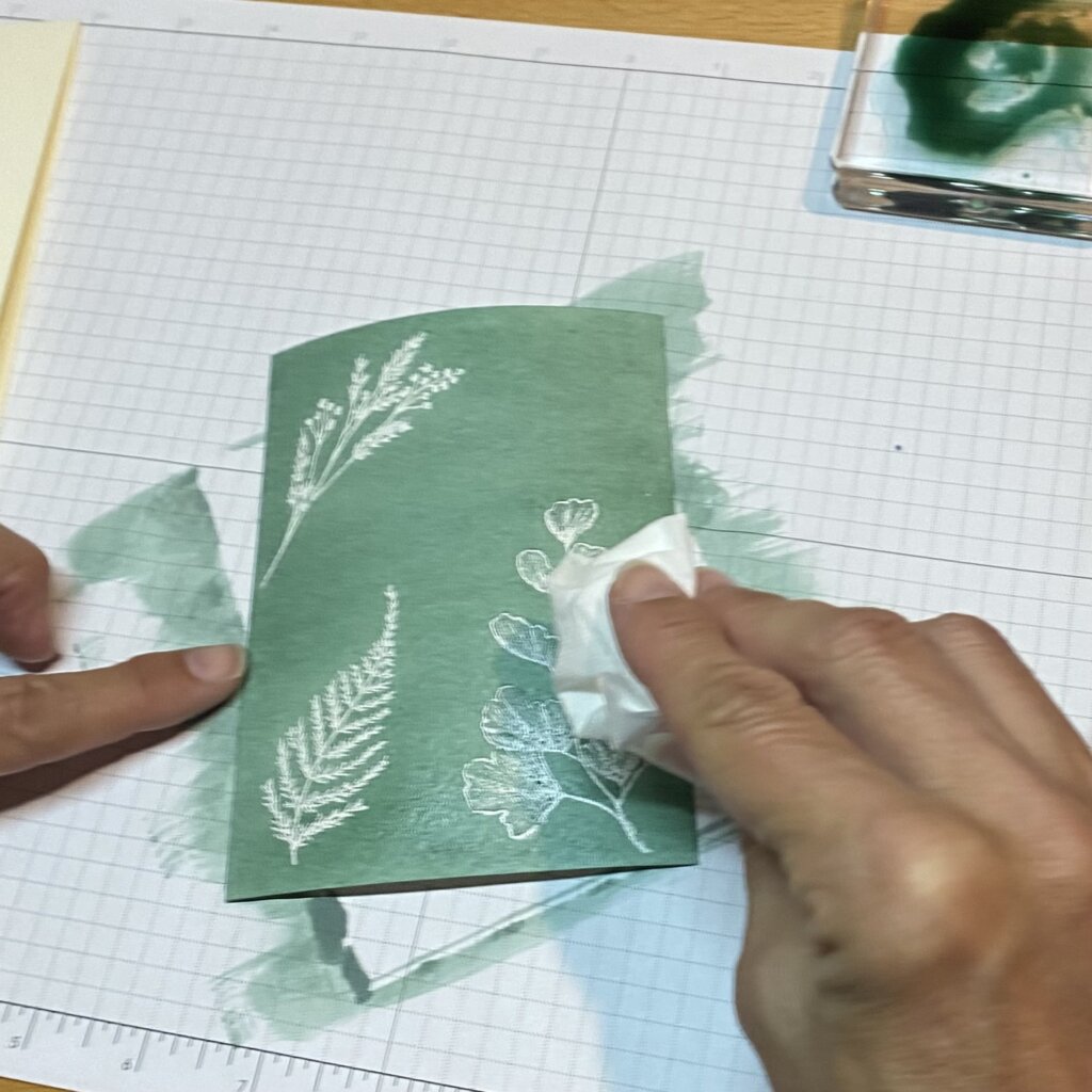 Gently wipe/pat images to remove any excess ink