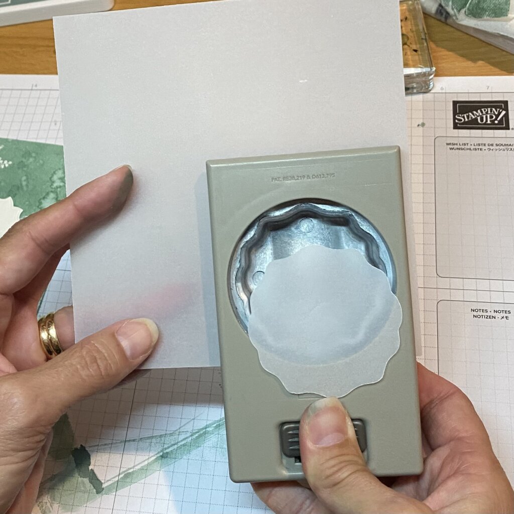 Punch vellum with Decorative Circle punch