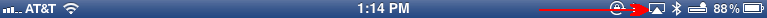iPad Airplay Setup Menu Bar