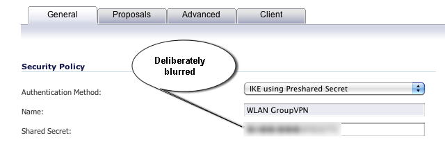 WLAN Group General Settings