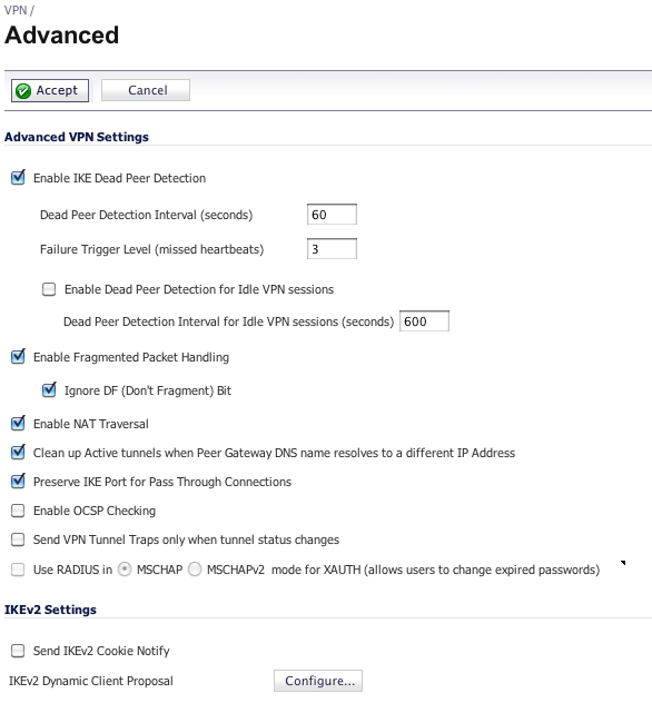 VPN Advanced Setup