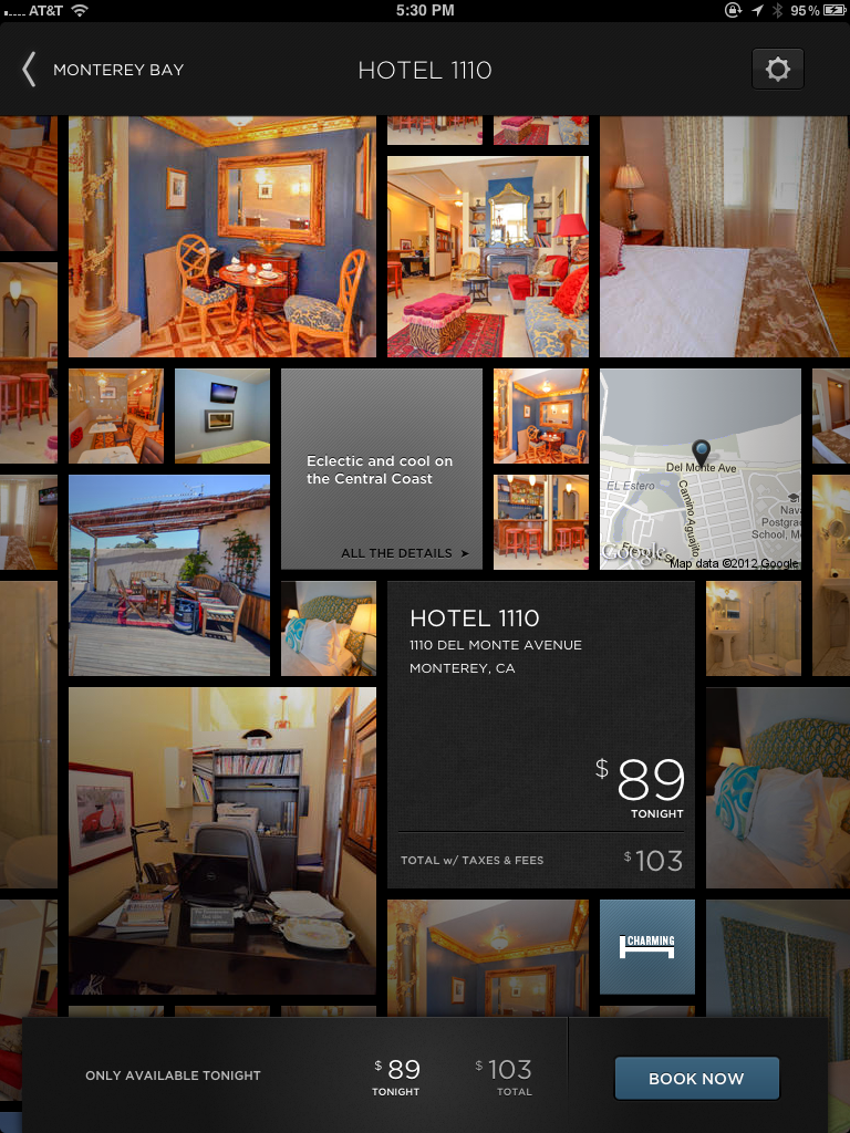 Clicking a Hotel Gives You A Tile View