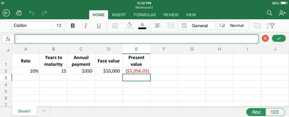 Excel For iPad