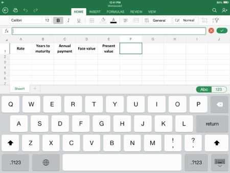Set Up Column Headers