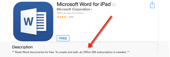Office for iPad fail