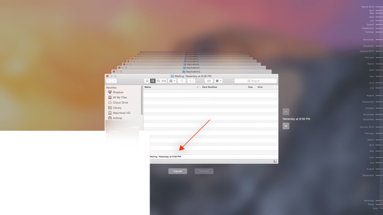 Time Machine Backup Day and Time