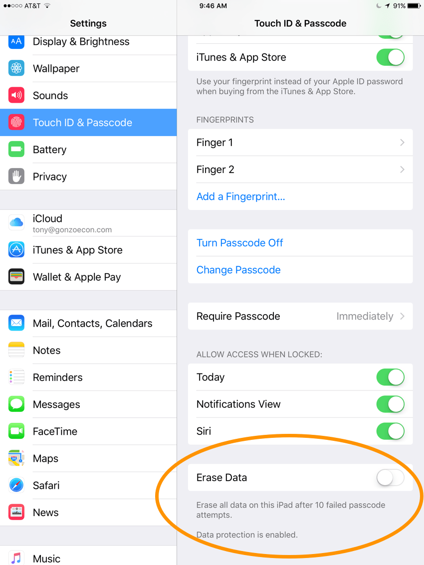 iPad Lock Screen Apple vs FBI