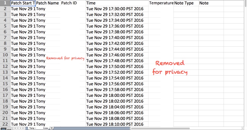 TempTraq Excel Report TempTraq Temperature Monitor