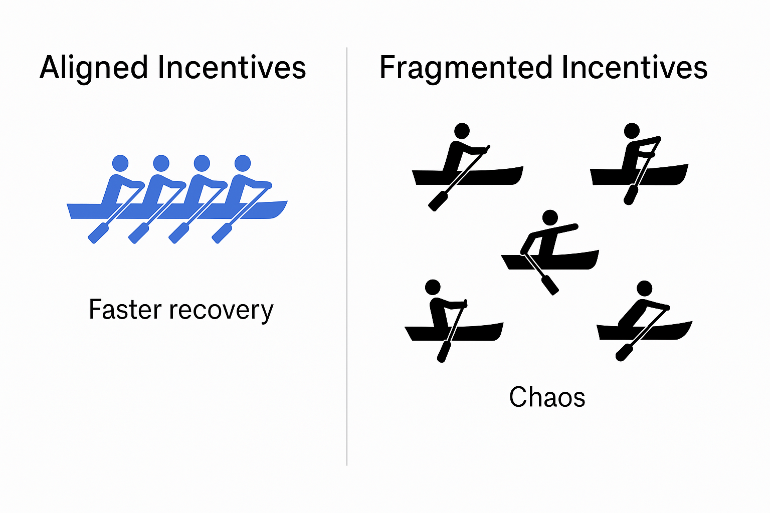 Misaligned incentives leads to suboptimal outcomes