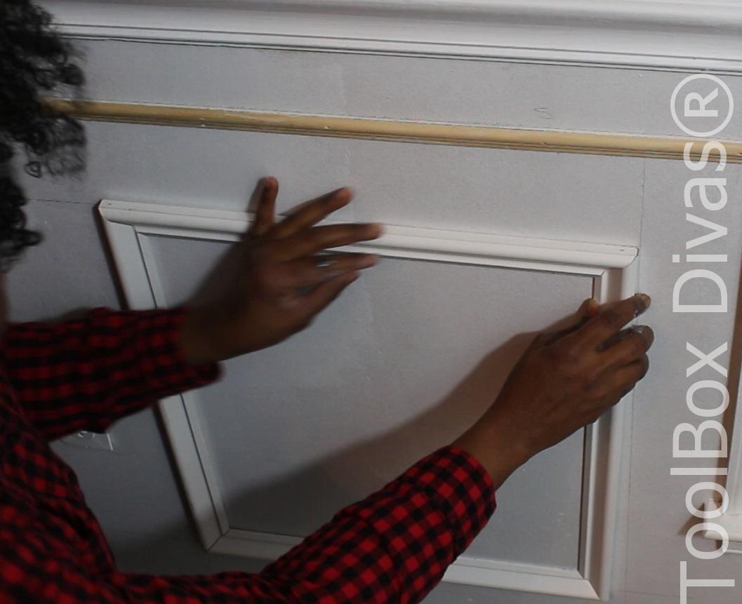 How to Install Picture Frame Moulding Wainscoting ToolBox Divas