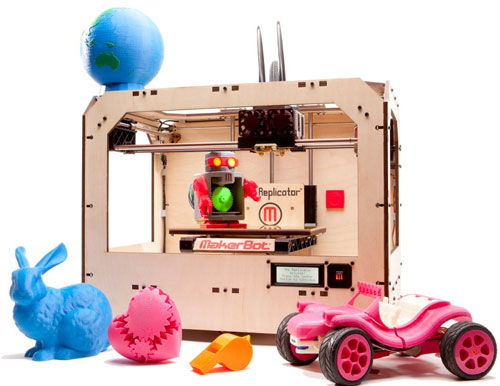 MakerBot Replicator with 3D-Printed Samples