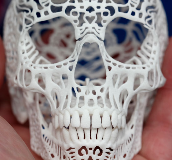 Maker Faire NYC 2012 Shapeways 3D Printed Skull