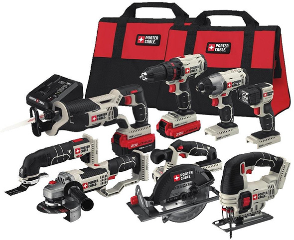 Porter-cable Pcck6118 20v Max Lithium-ion 8-tool Combo Kit : Target