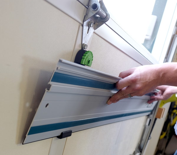 Fastcap Track Saw Rack - Installed on Garage Door