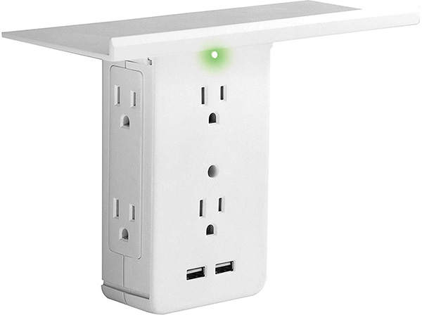 Socket Shelf Outlet Adapter Sharper Image