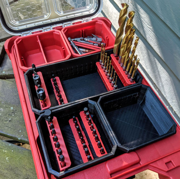 Slim Milwaukee Packout Bit Bins