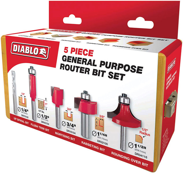 Diablo Router Bit 5pc Set Deal