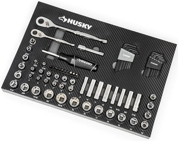 New Husky Mechanics Tool Sets in EVA Foam Trays