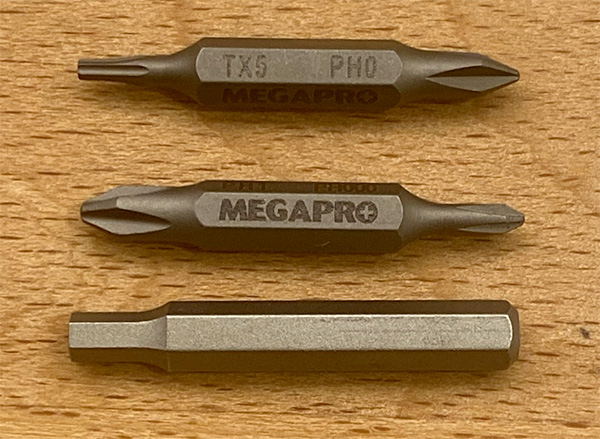 MEGAPRO Ersatz-Bit-Set – 7 Bits Für Multi-Bit-Schraubendreher, S2-Stahl, Doppelseitig, Mit Größen-Gravur
