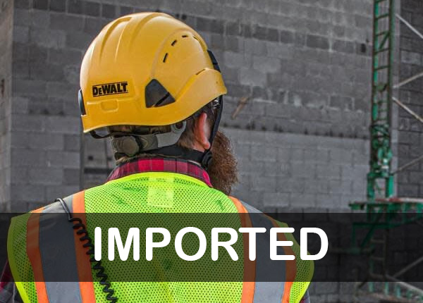 Dewalt Safety Helmet Worn by Construction Worker Hero