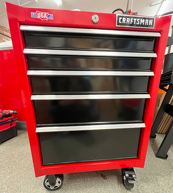Craftsman 5-Drawer Rolling Tool Box with Black Drawers