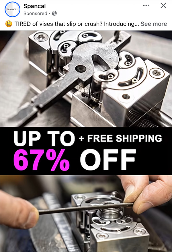 Spancal Vise Discounted Deal