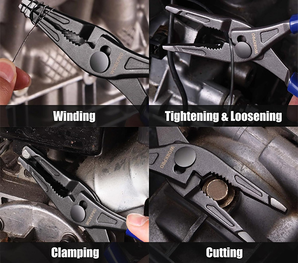 WorkPro Long Nose Slip Joint Pliers Example Applications