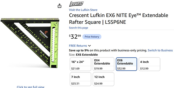 New Crescent Extendable Square is a Huge Rip-Off