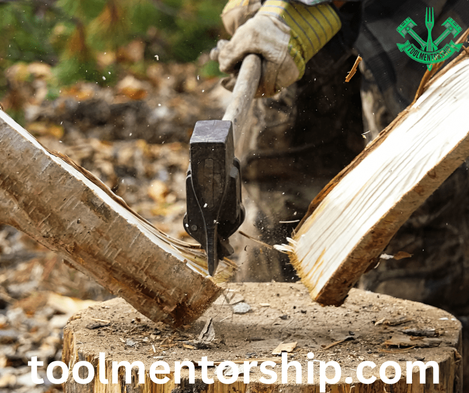 how to split firewood with an axe