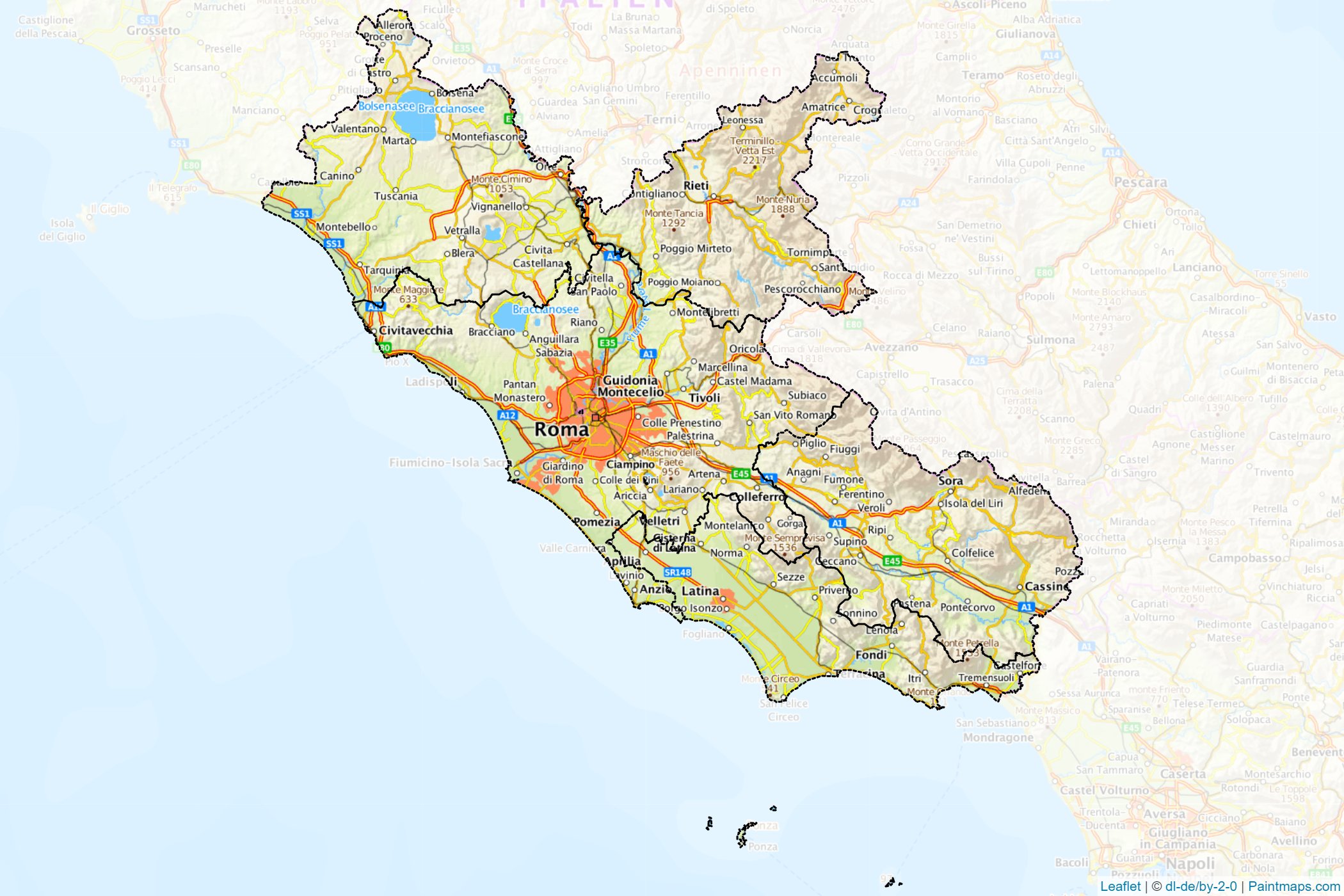 Make Printable Lazio Maps With Border Masking Cropping Using Leaflet 2 404227517 1 