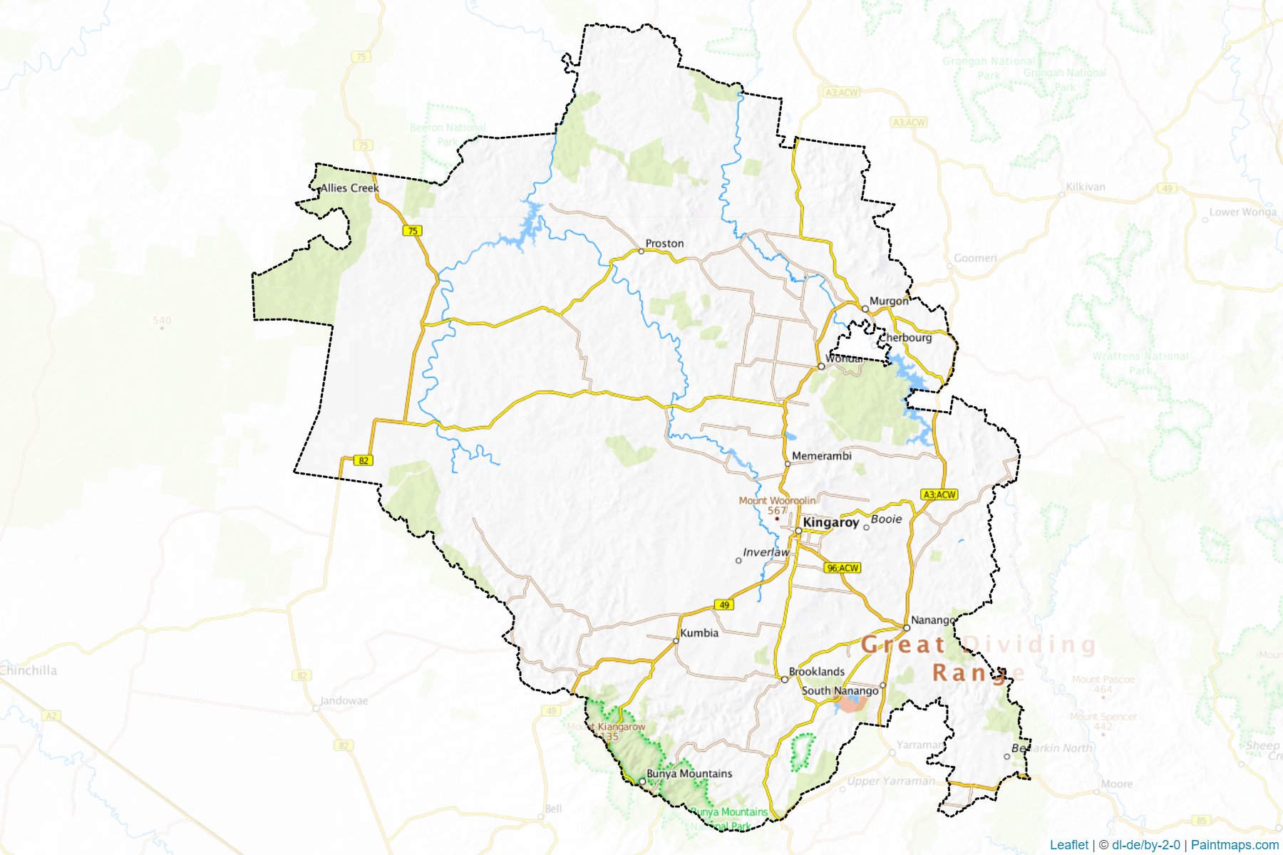 Make Printable South Burnett Maps With Border Masking Cropping Using 102048861.