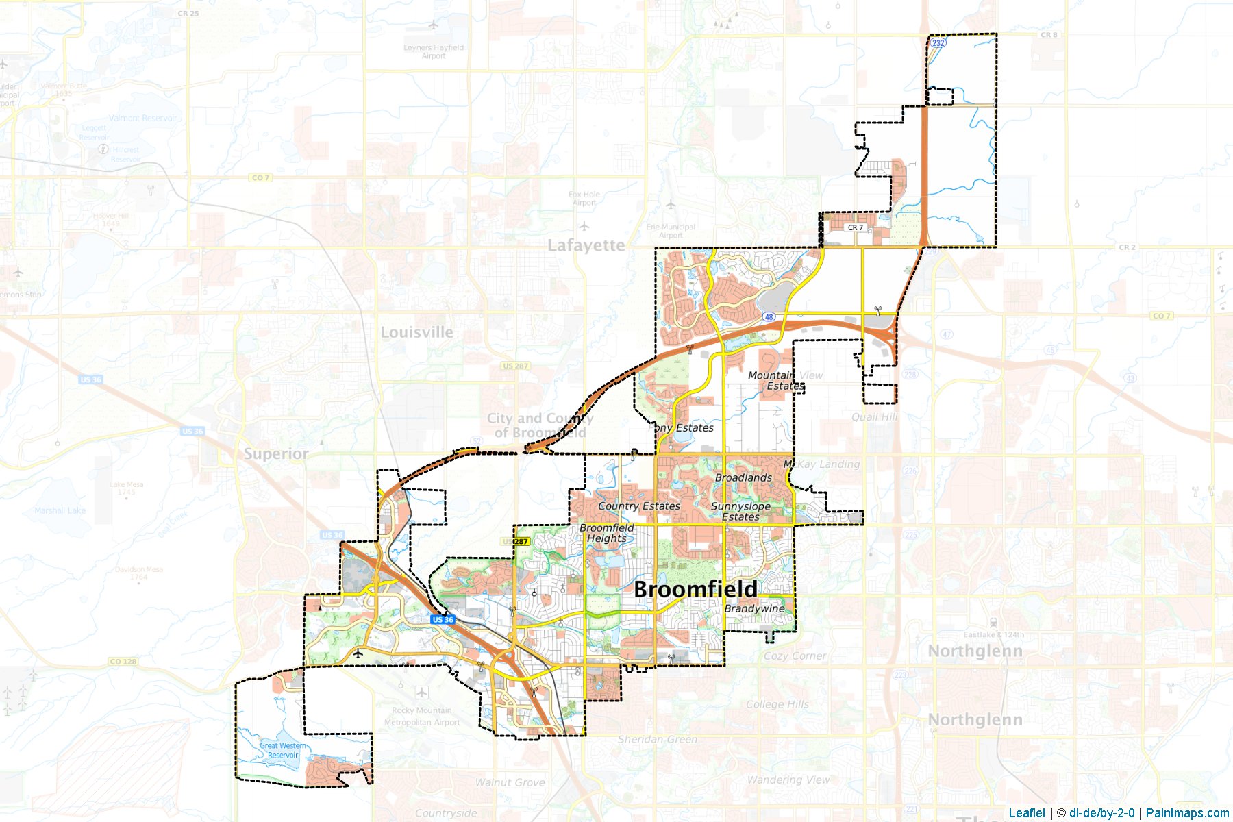 Crea Mapas Imprimibles De Broomfield Con Recorte De 4 102086123 1 