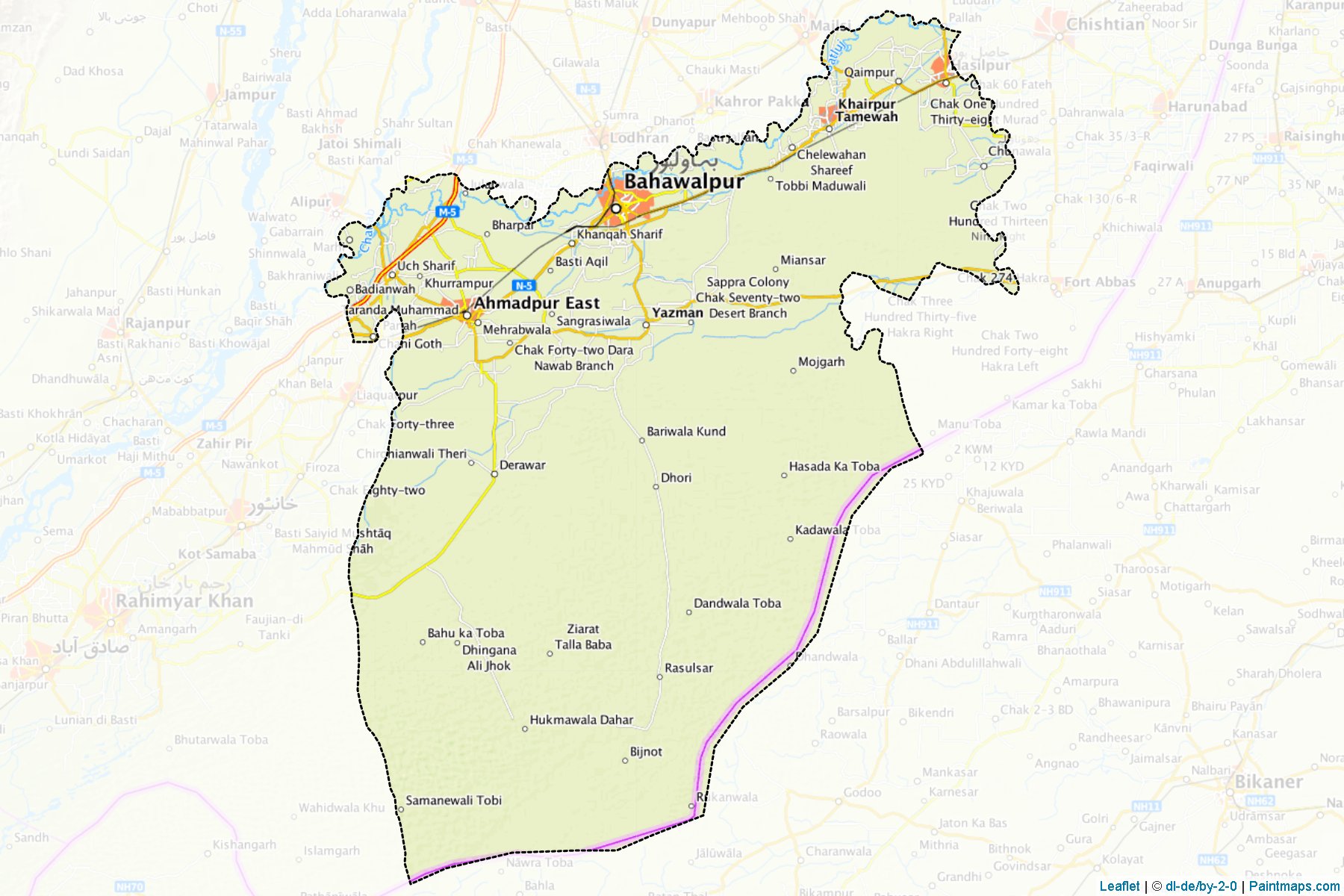 Crea Mapas Imprimibles De Bahawalpur Con Recorte De 4 1108692129 1 