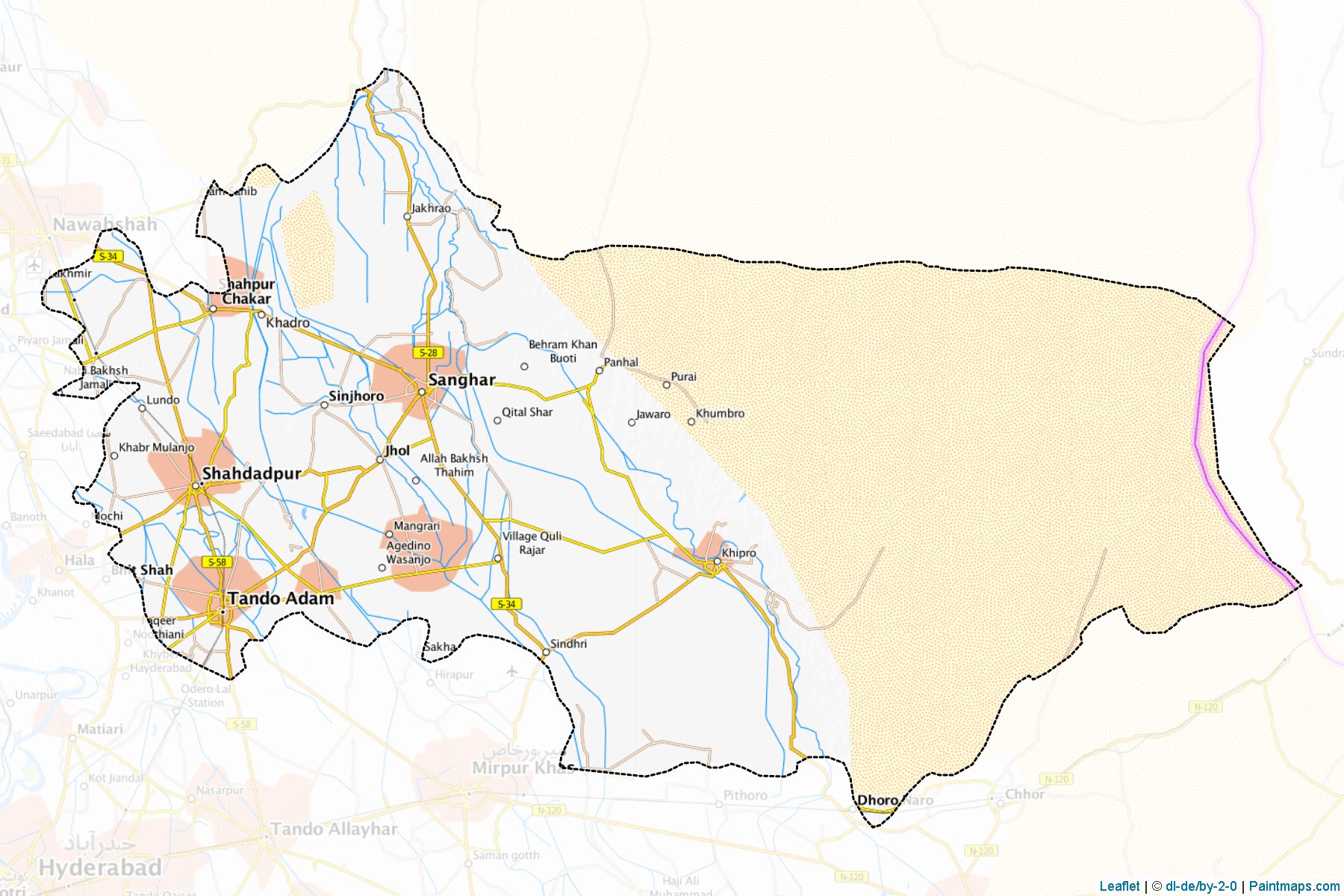 Make Printable Sanghar Maps With Border Masking Cropping Using 1108692365.