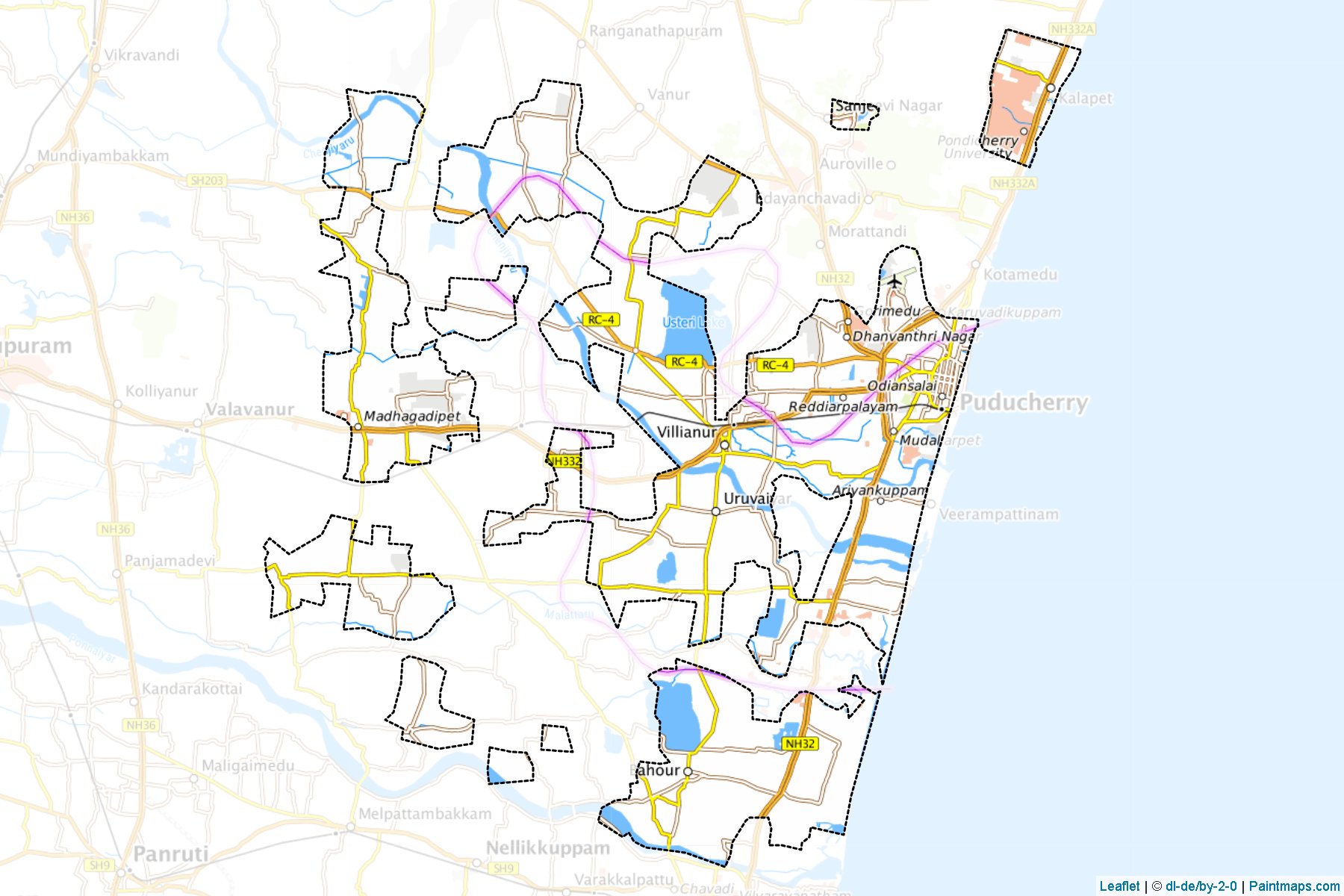 Crea Mapas Imprimibles De Puducherry Con Recorte De 4 890510611 1 