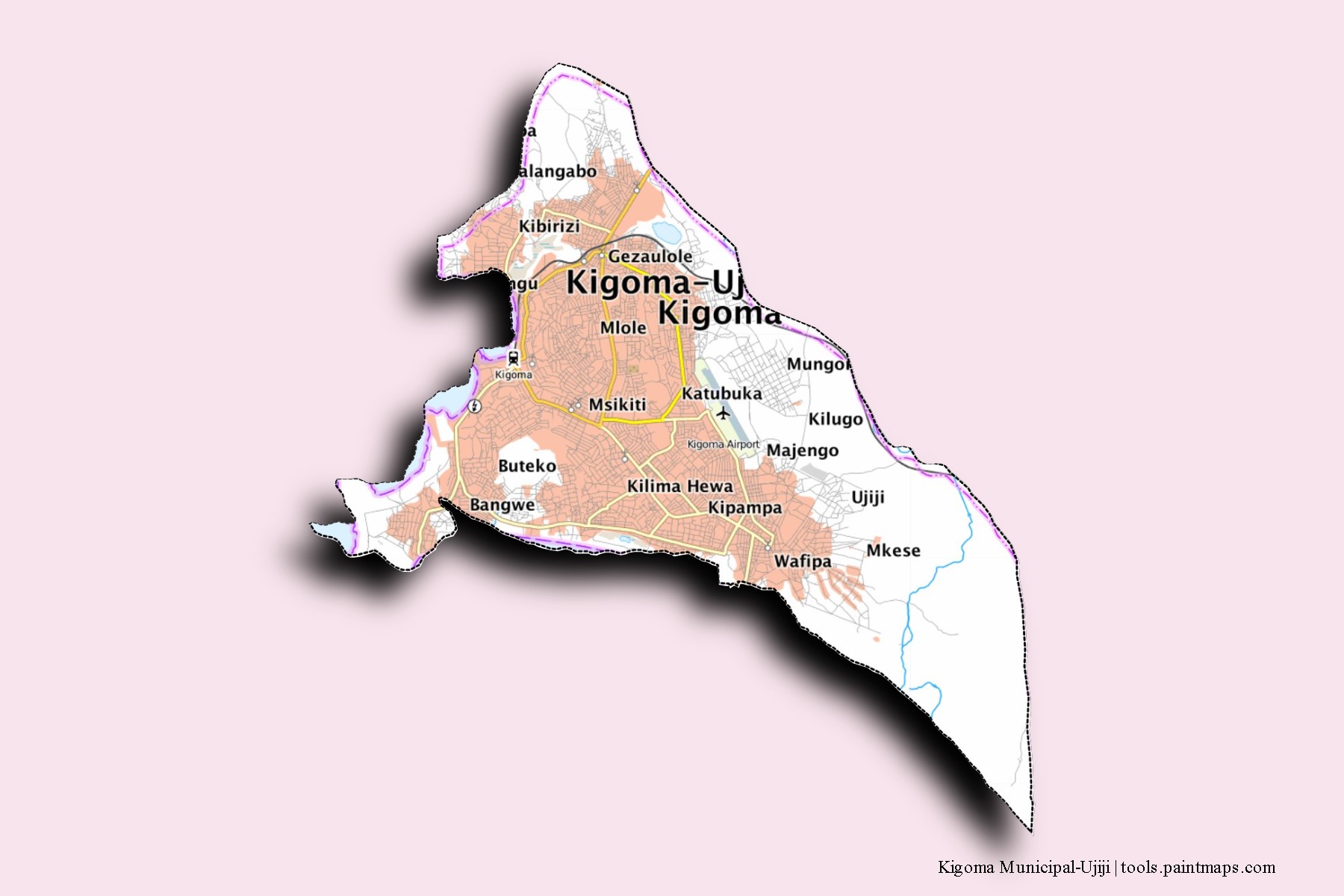 Kigoma Map Photo Map 1108693063 