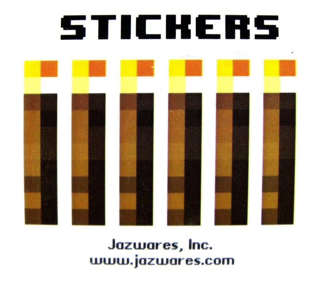 minecraft sticker set papercraft single piece jazwares toywiz