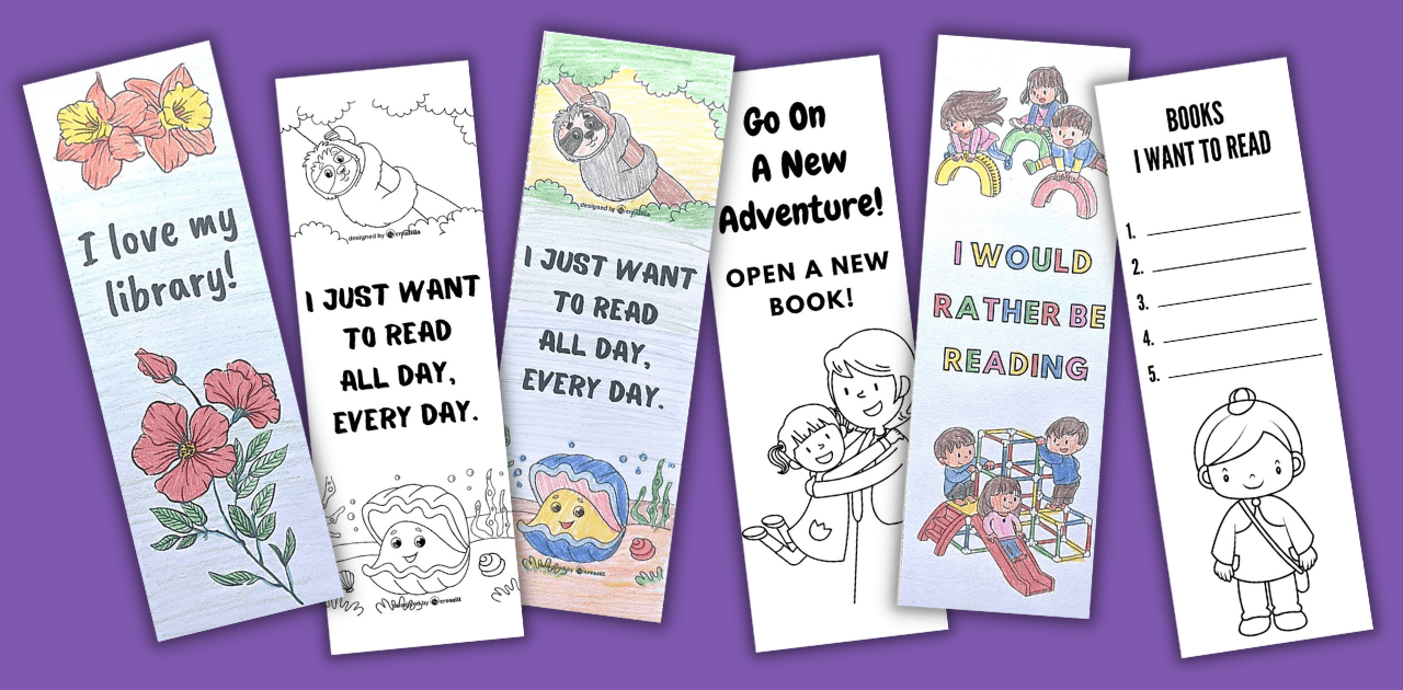 bookmarks with coloring pictures