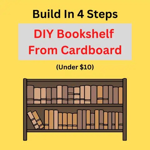 Diy bookshelf from cardboard
